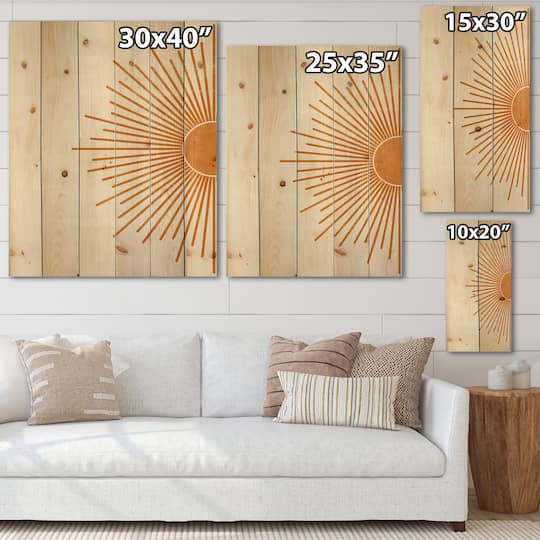 Designart - Orange Sun Print I